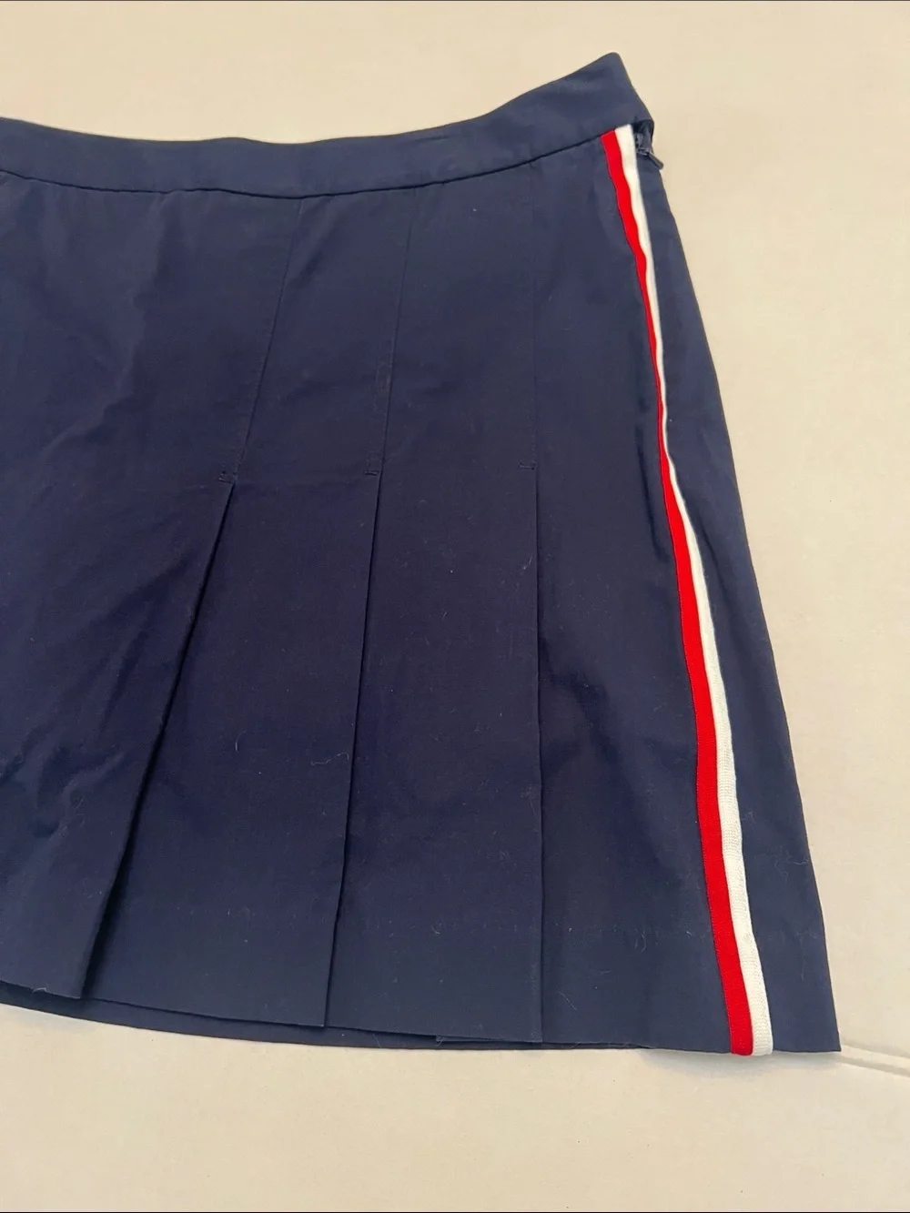 RALPH LAUREN ACTIVE ATHLETIC TENNIS SKIRT SKORT BLUE PLEATED STRIPES 14 NEW